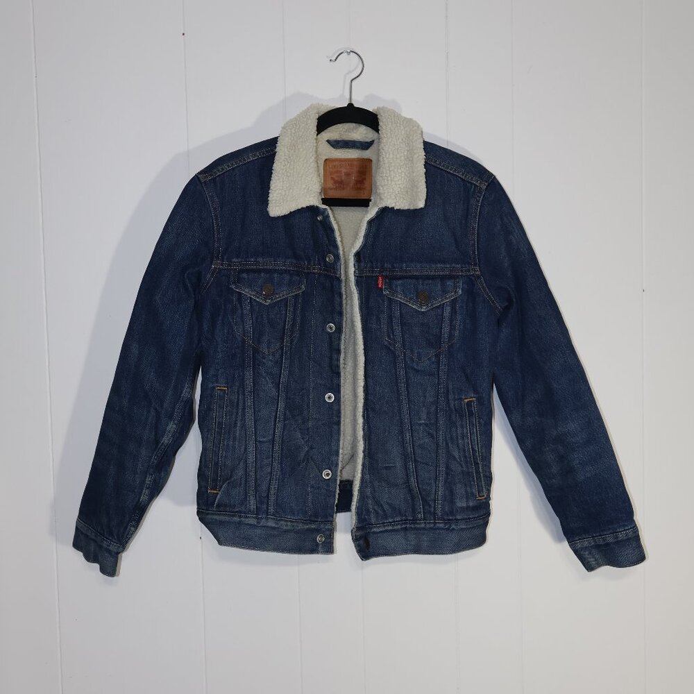 Levi’s Sherpa Lined Denim Trucker Jacket Blue (Men’s S)